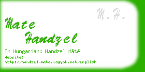 mate handzel business card